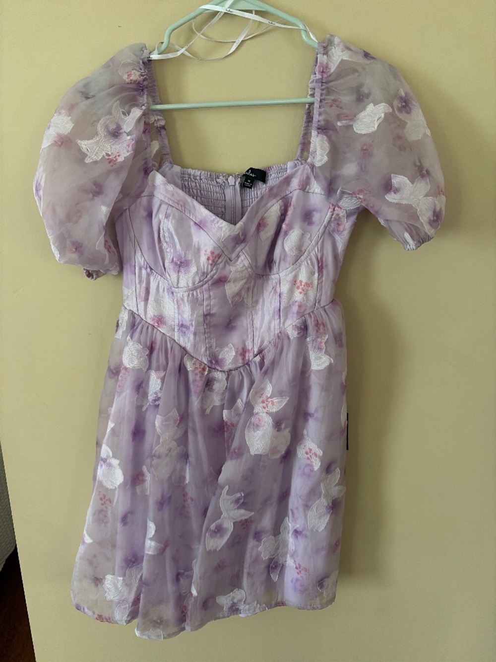 Mini lavender corset dress from Lulus